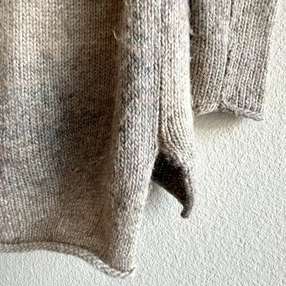 Wilfred Aritzia Alpaca blend Cowl Neck Oversized Ombre Beige Grey Sweater Small - Picture 9 of 9